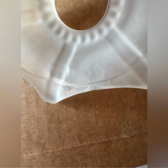 Vintage 2 Piece Pagoda Fairy Lamp Candle Holder Satin Glass - Picture 15 of 16